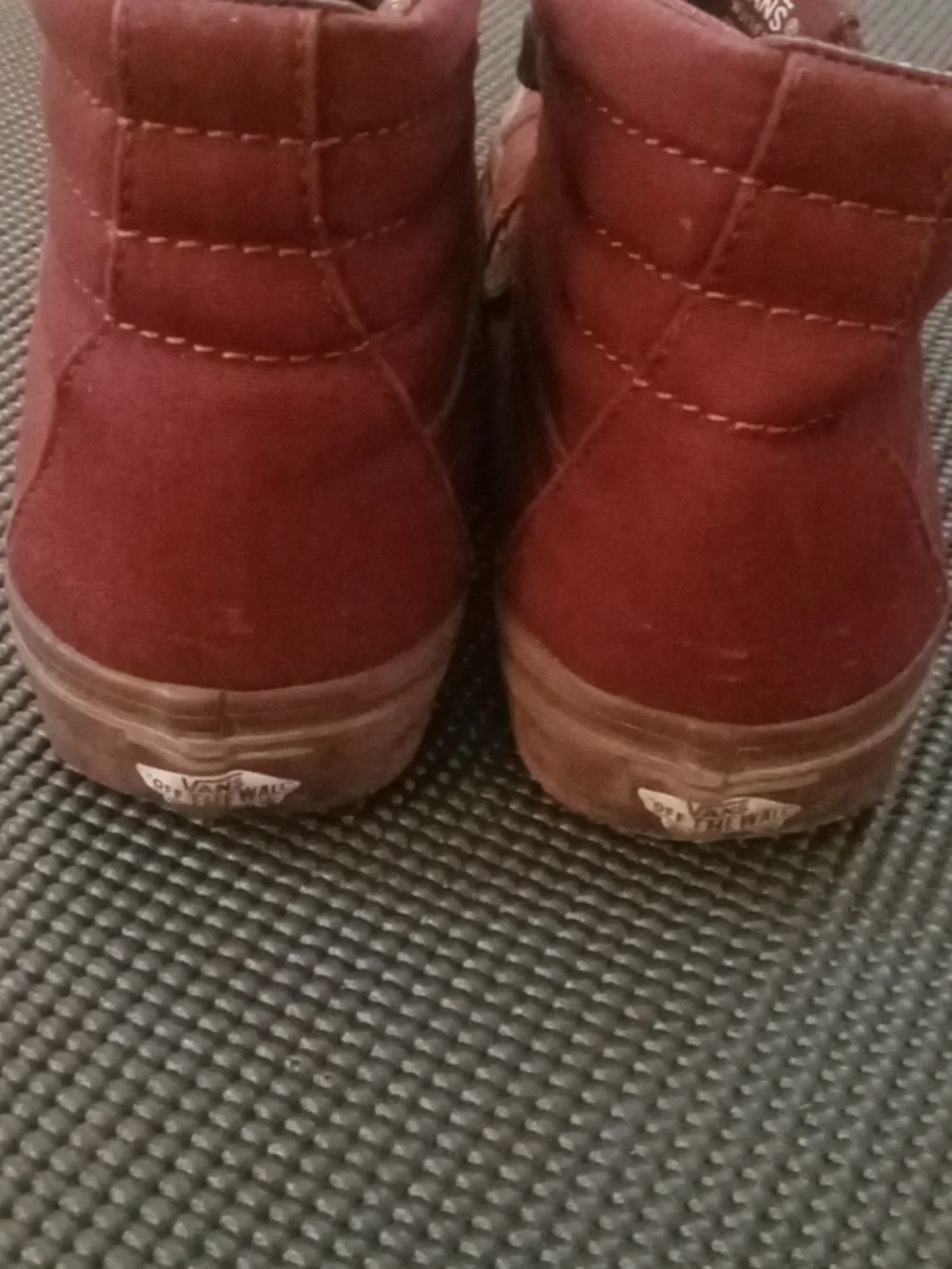 Burgundy High-Top Sneakers - Casual Comfort
